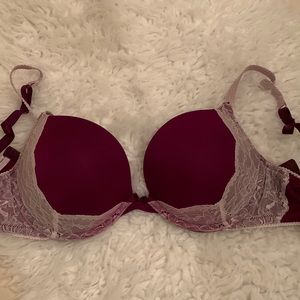 Purple push up bra